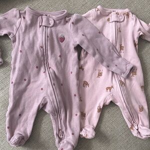 Carter's Light Pink Strawberry Footie